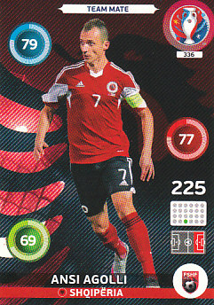 Ansi Agolli Albania Panini UEFA EURO 2016 #336